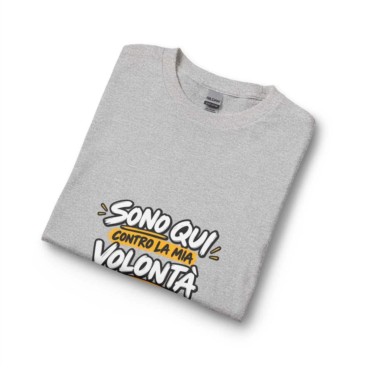 👕T shirt “SONO QUI CONTRO LA MIA VOLONTÀ “
