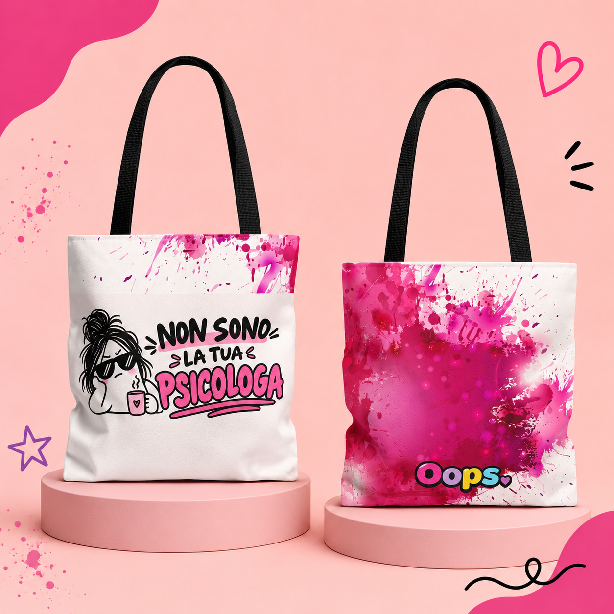 👜 Tote Bag “NON SONO LA TUA PSICOLOGA”