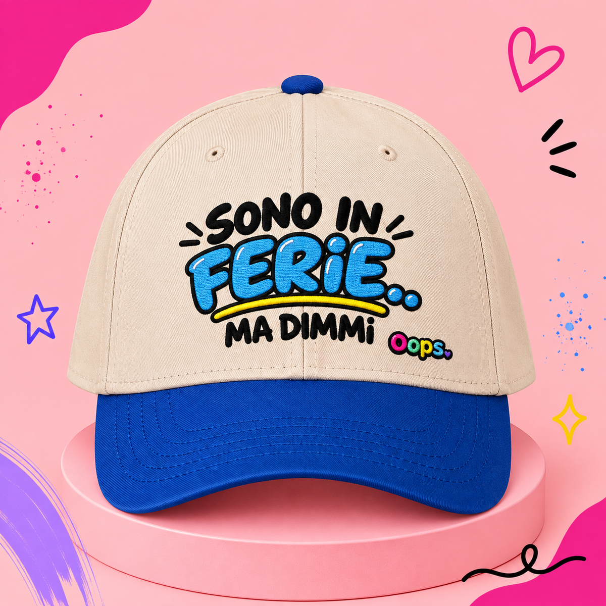 🧢 Cappellino “SONO IN FERIE MA DIMMI”