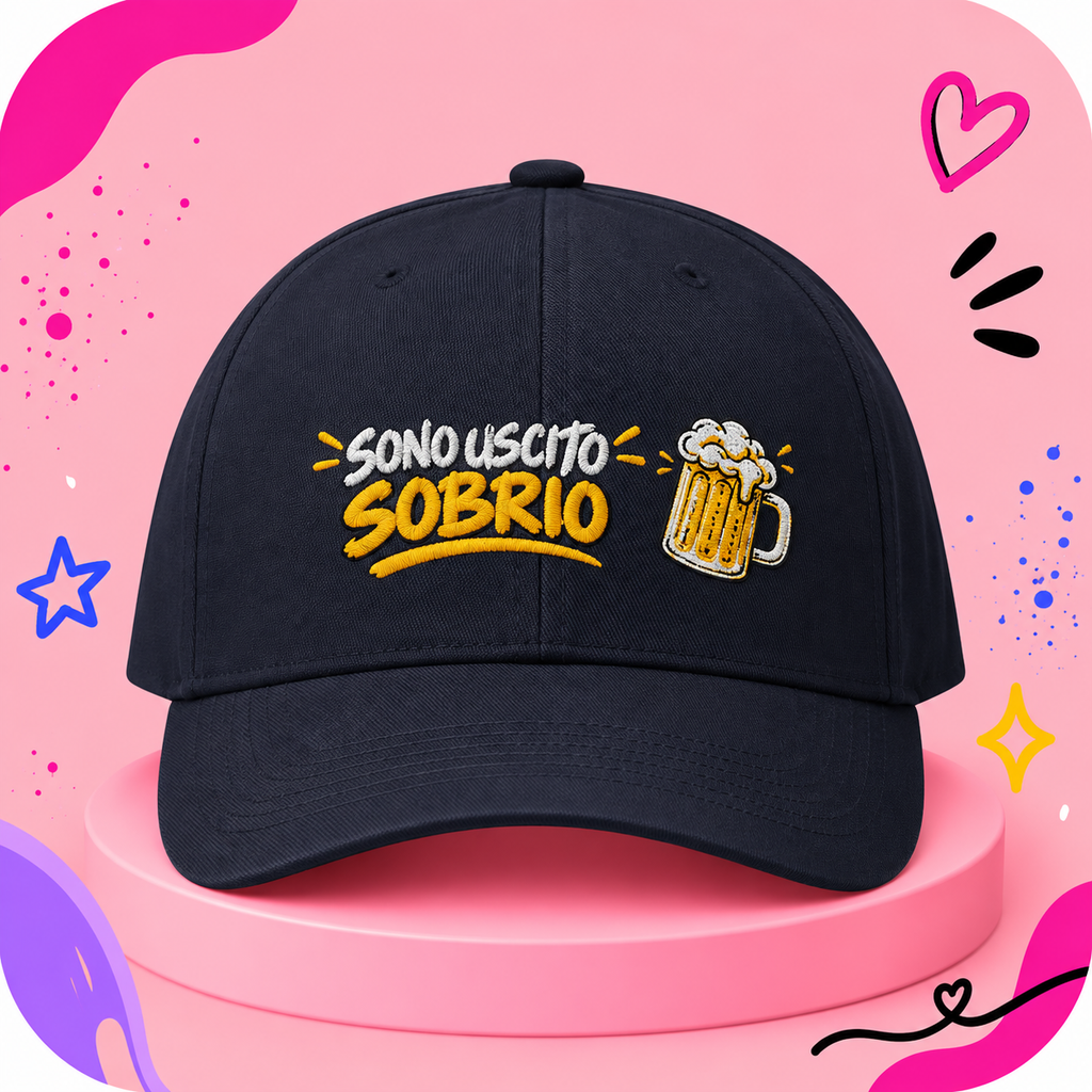 🧢 Cappellino “SONO USCITO SOBRIO”